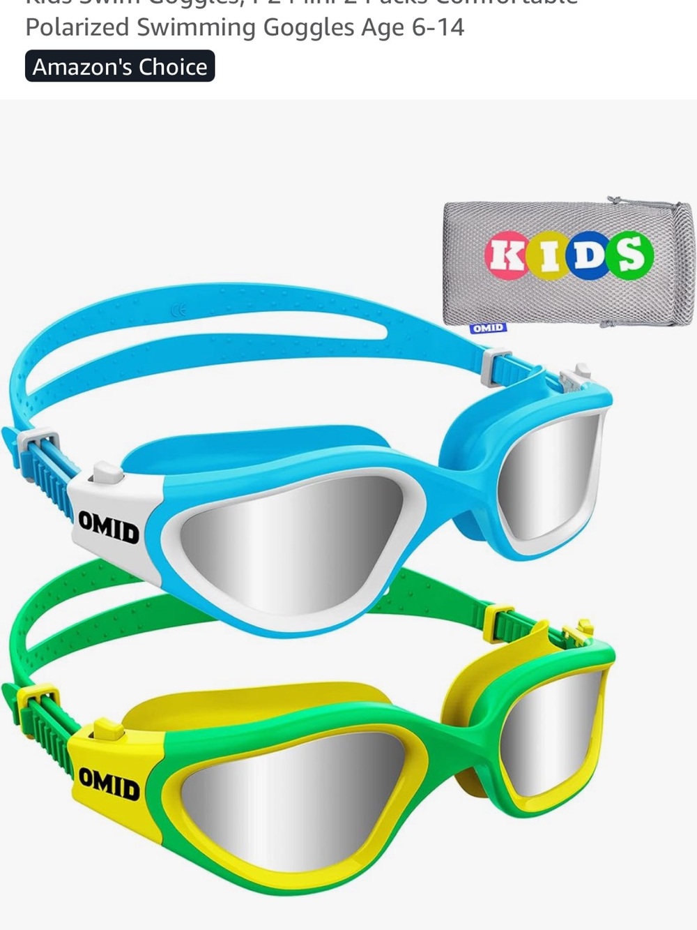 Polarized Kids Swim Goggles - set of 2